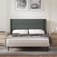 thumbnail image 1 of Pax Sleak Wingback Upholstered Headboard, Gray, Full/Queen, 1 of 7