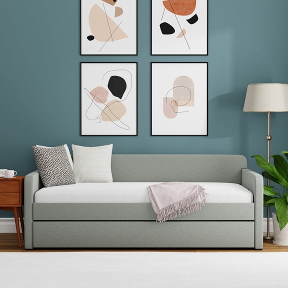 Piatta Twin Daybed with Roll-Out Trundle in Stone