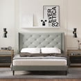 thumbnail image 1 of Glenwillow Queen Size Contemporary Wood Composite Platform Bed, Gray, 1 of 7