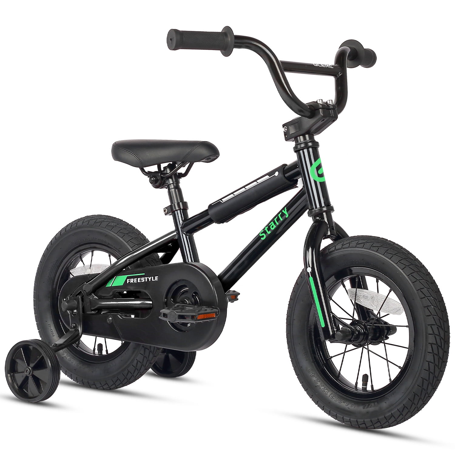 Glerc 12 Inch Kids Bike BMX Style Bicycle with Training Wheels