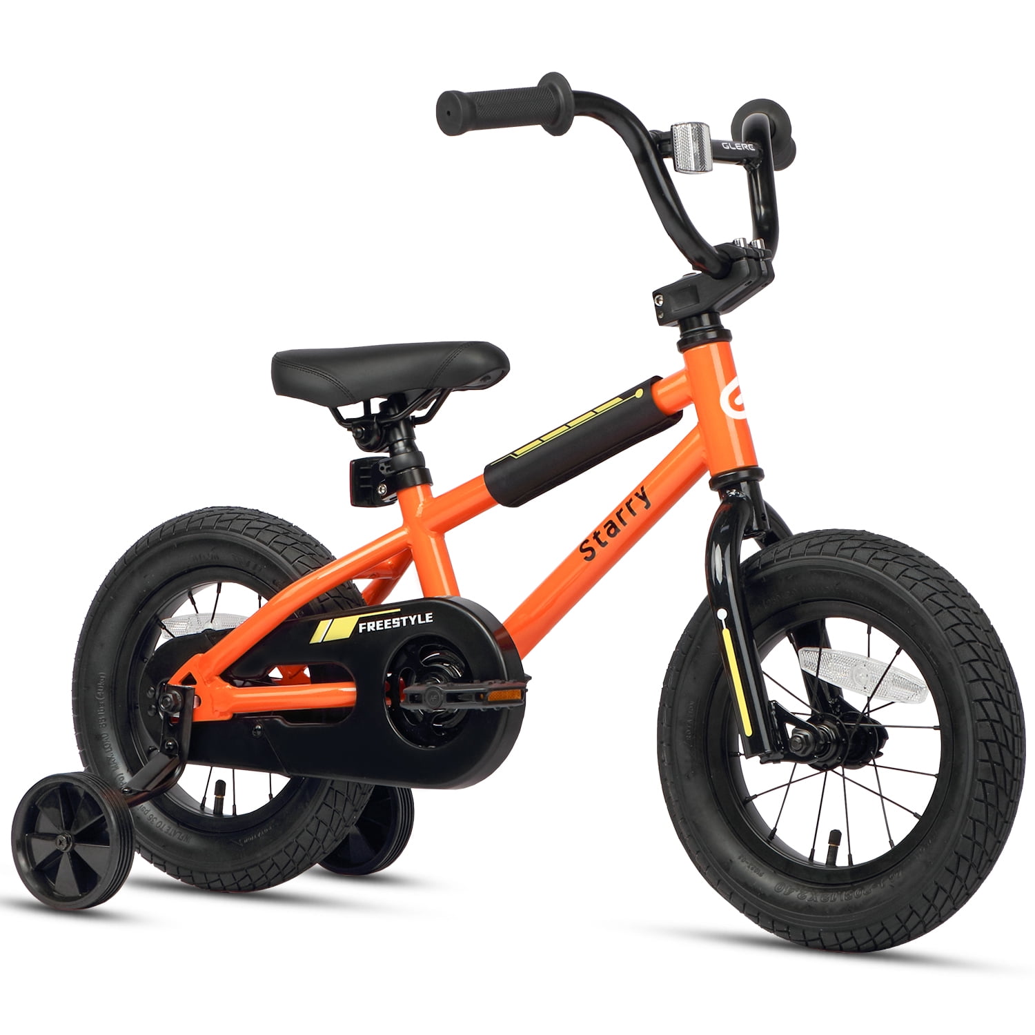 Glerc Kids Bike, 12 Inch BMX Style, Training Wheels, Coaster Brake