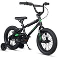thumbnail image 1 of Glerc 14 Inch Little Kids Bike BMX Style Bicycle with Training Wheels Coaster & Rear V Brake for 3-5 Years Old Boys Girls, Black, 1 of 9