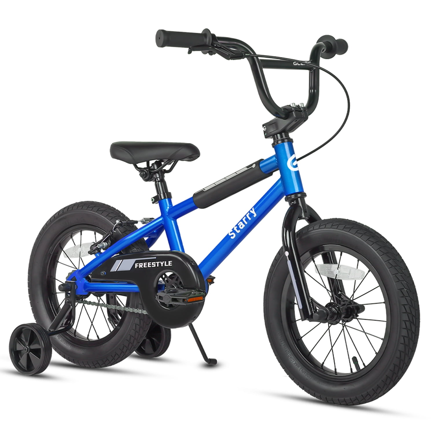Glerc キッズ バイク BG1001YD14bl Glerc Fantacy 14インチ キッズバイク 3~5歳 男の子 女の子 ウォーターボトルホルダー ヘッドライト 補助輪付き ブルー