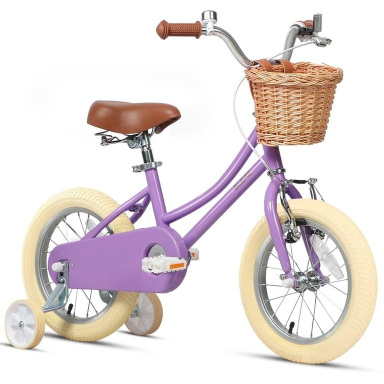 Glerc 14 Inch Little Kids Bike for Age Years Old Girls Retro