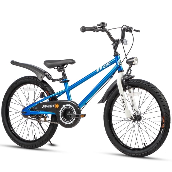 Glerc 20 inch Kids Bike for Child 7-13 Year Old Boys & Girls with Headlight & Kickstand,Blue