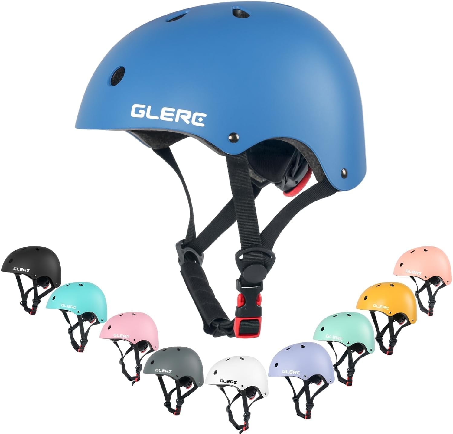 Glerc Kids Helmet for 3-8 Years Old Child and Toddler, S Size Blue