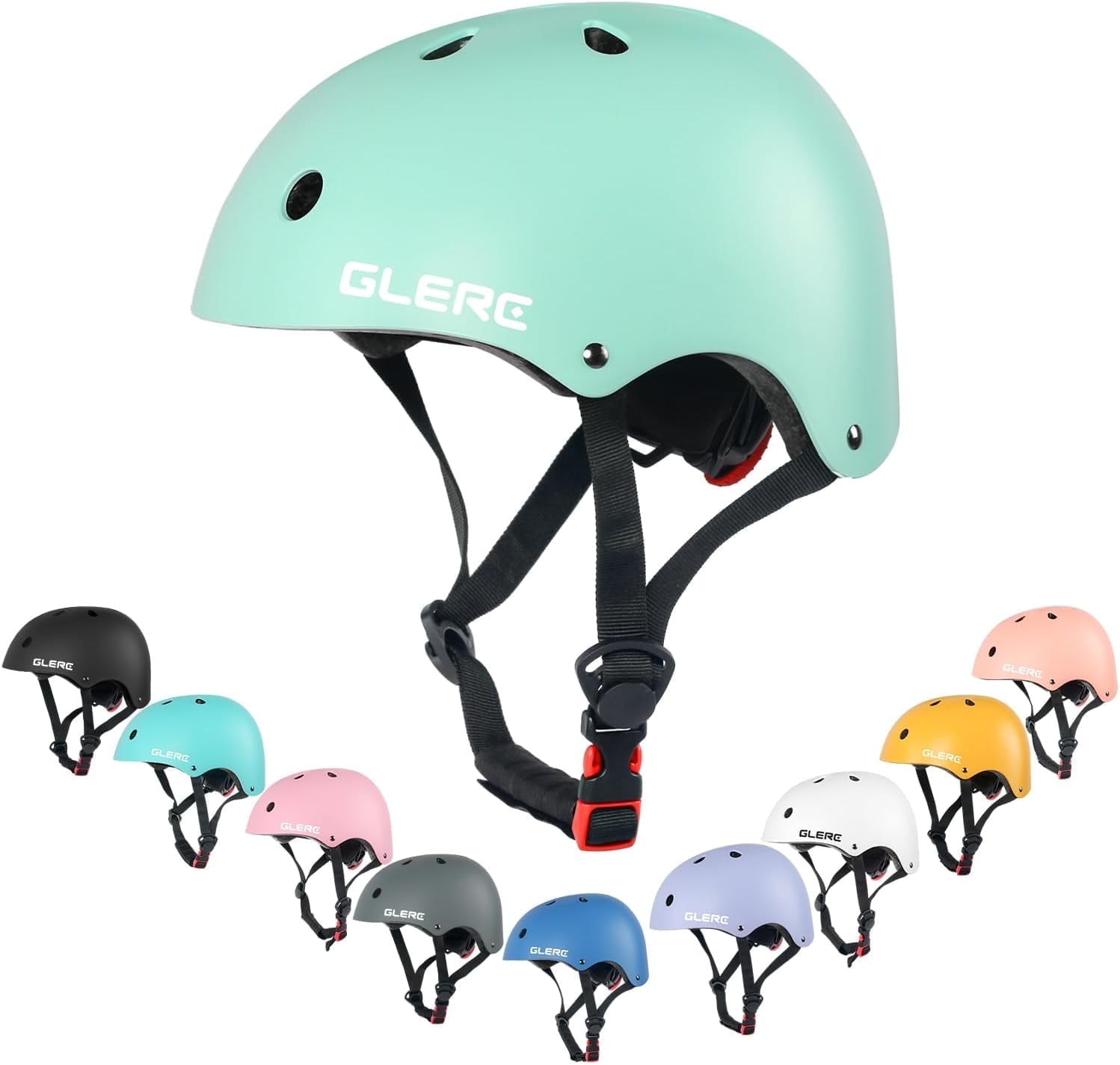 Glerc Kids Helmet for 3-8 Years Old Child and Toddler, S Size Green
