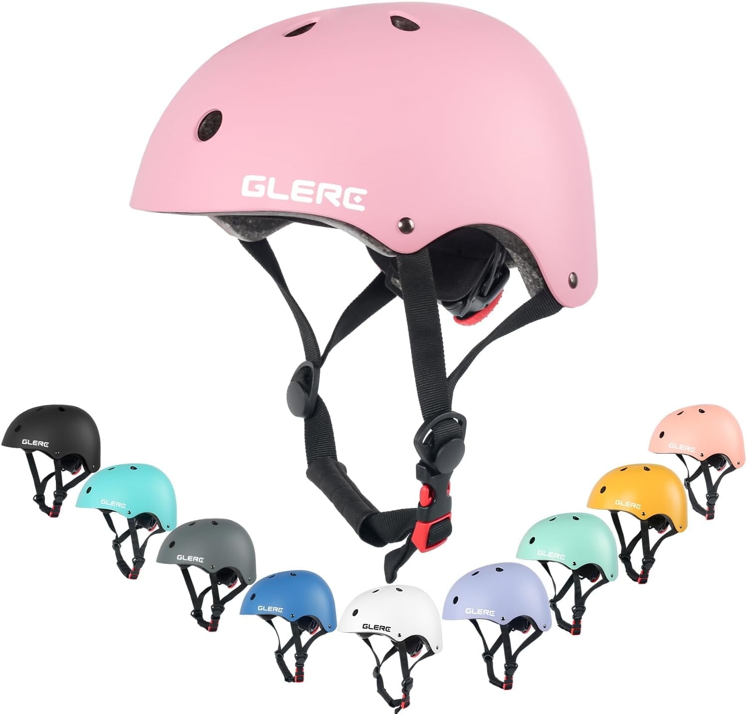 Glerc Kids Helmet for 3-8 Years Old Child and Toddler, S Size Pink