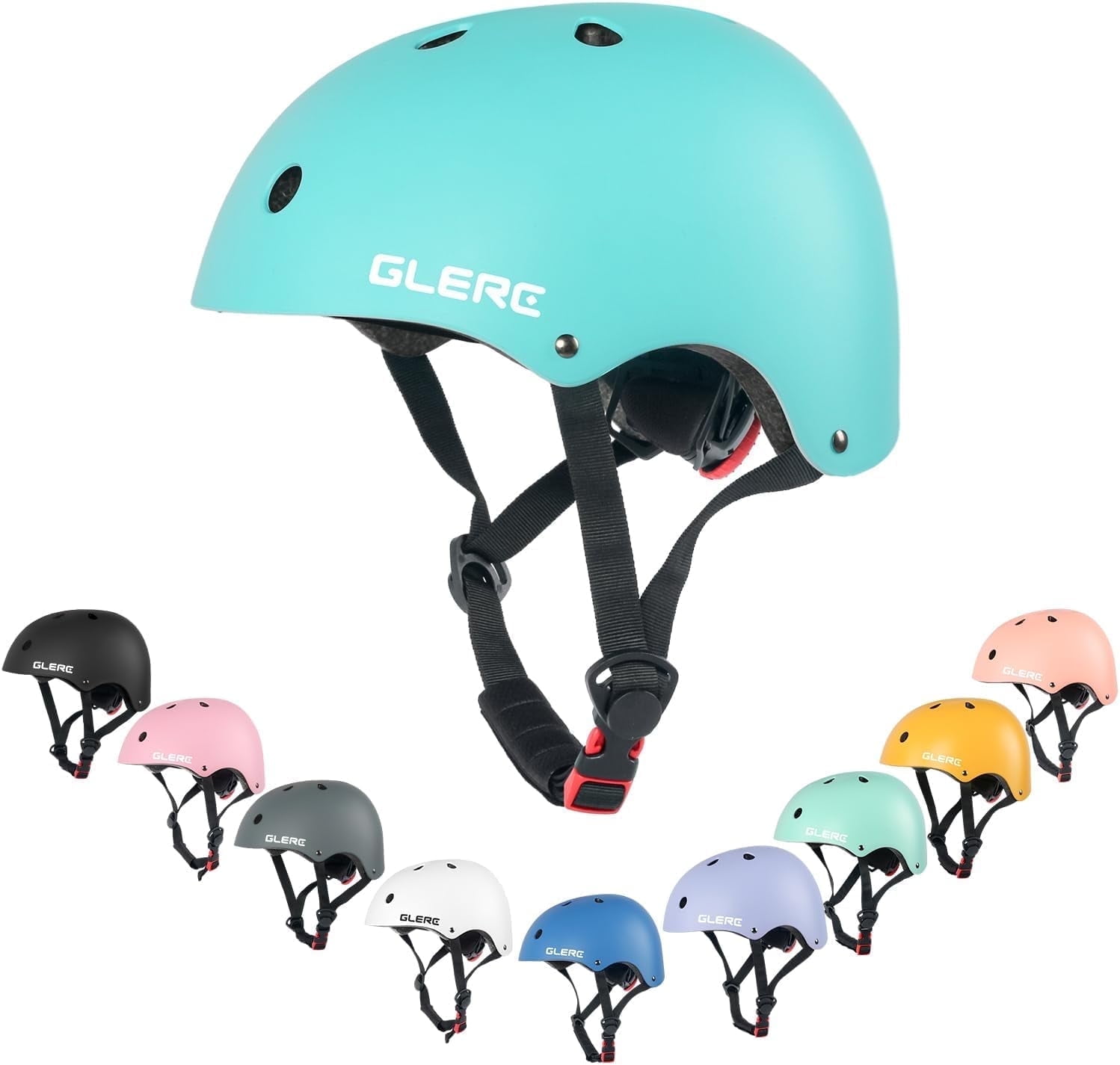 Glerc Kids Helmet for 8-16 Years Old Child and Toddler, M Size Mint Green