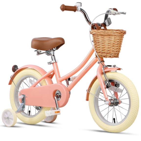 Glerc Little Molly 12 inch Kids Girls Bike for1 2-4 Years Old Child and Toddler,gifts,Peach