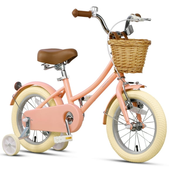 Glerc Little Molly 14 inch Kids Girls Bike for 3-5 Years Old Little Child,gifts,Peach