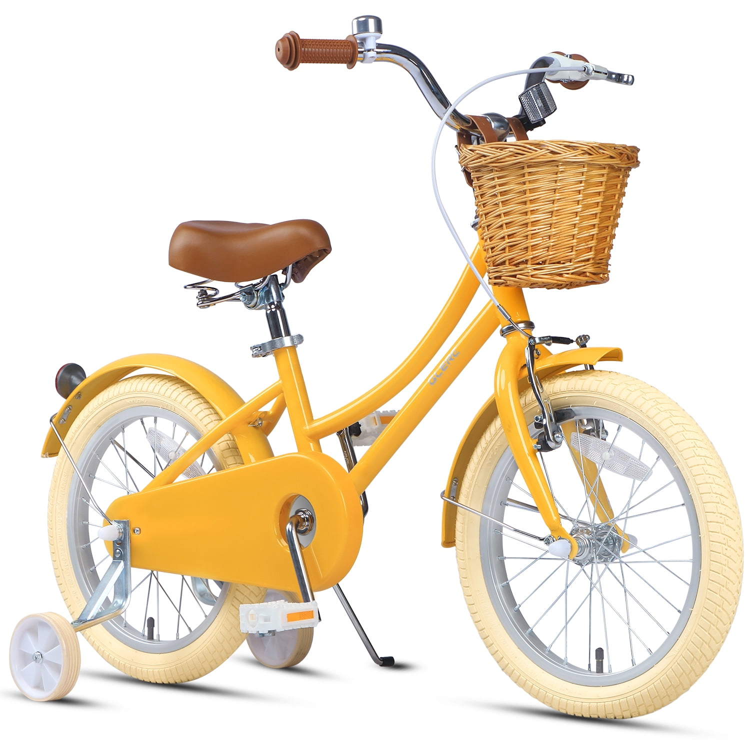 Glerc, Kids Girls Bike, 16 inch, Yellow for ages 4-7 - Walmart.com