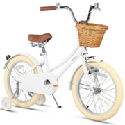 Glerc Little Molly 18 inch Kids Girls Bike for 5-9 Years Old Child,gifts, White