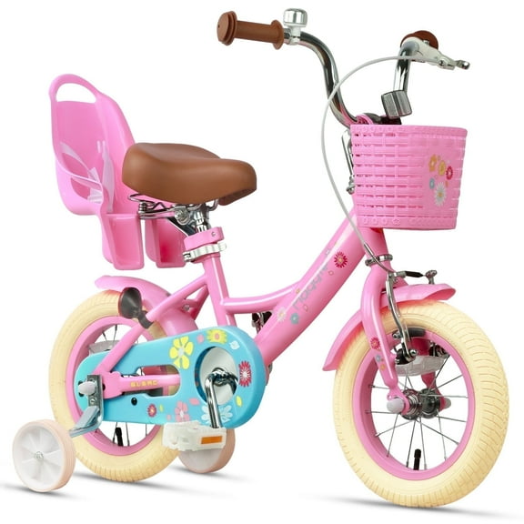 Glerc Maggie 12 inch Kids Girls Bike for Ages 2-4 Years Child, Pink