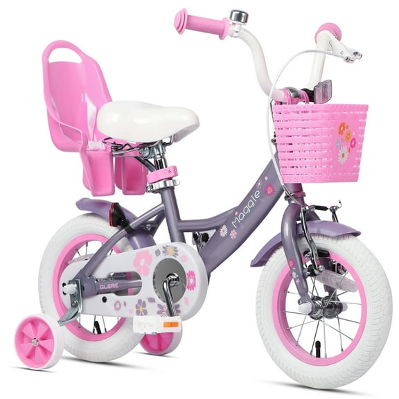 Glerc Maggie 14 inch Kids Girls Bike for 3-5 Years Old Child, Purple