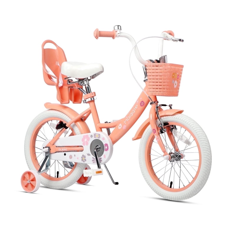 Glerc Maggie 16 inch Kids Girls Bike with Doll-Seat and Basket