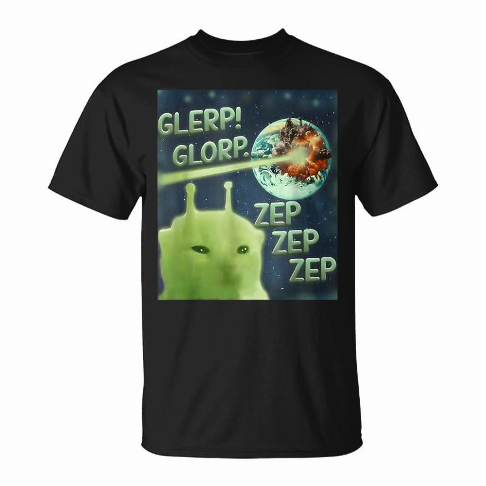 Glerp Glorp Alien Cat Meme Brainrot Costume TShirt - Walmart.com