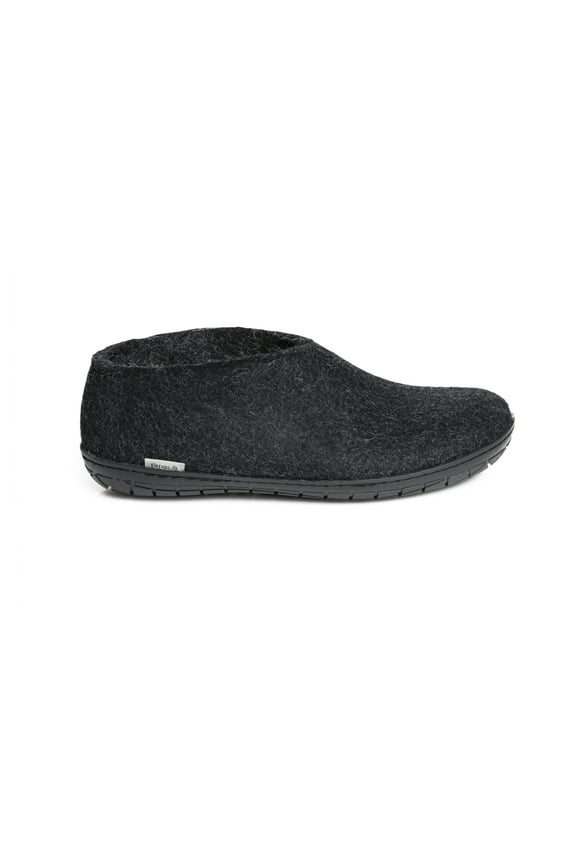 Unisex Felt Shoes With Rubber Sole AR-02-02 Charcoal-Black