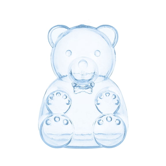 GliJian 12 Pcs Bear Shaped Candy Box, Clear Plastic Bear Candy Boxes Small Fillable Container for Valentine Birthday Party Wedding, Bear Jar Cute Candy Packaging & Snack Box