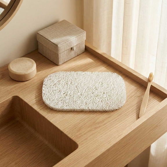 GliJian 4Pcs Soap Pads, Reusable Environmental Soap Pad Perfect for Bathroom Kitchen Shower Self-Draining Soap Bars Holder