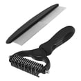 thumbnail image 1 of GliJian Double-Sided Pet Grooming Rake,Dematting Undercoat Rake for Dogs and Cats, 2-in-1 Dematting Comb, Pet Grooming Rake for Long Hair Pets, 1 of 10