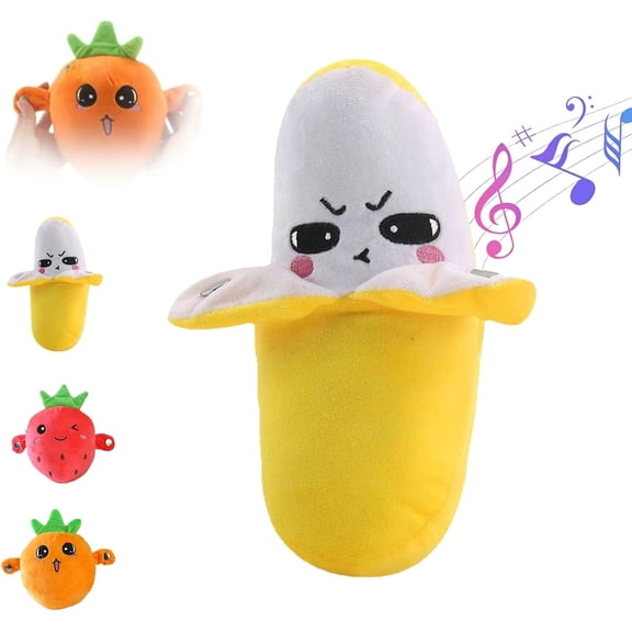 GliJian Interactive Music Plush Toy, Touch Sensitive Soft Fruit Musical Toy, Induction Singing Sensory Toy