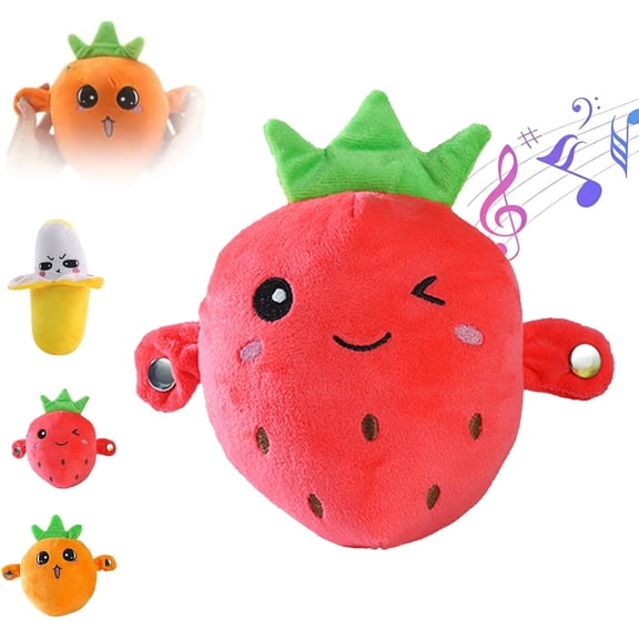 GliJian Interactive Music Plush Toy, Touch Sensitive Soft Fruit Musical Toy, Induction Singing Sensory Toy