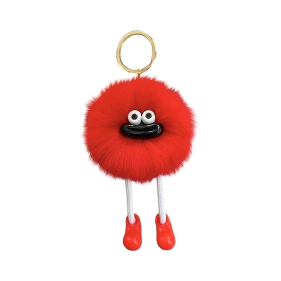 GliJian Red Keychain Soft Plush Doll, Unique Valentine Keychains for Class, 3.9" Plush Keychain Schoolbag Handbag Pendants Red