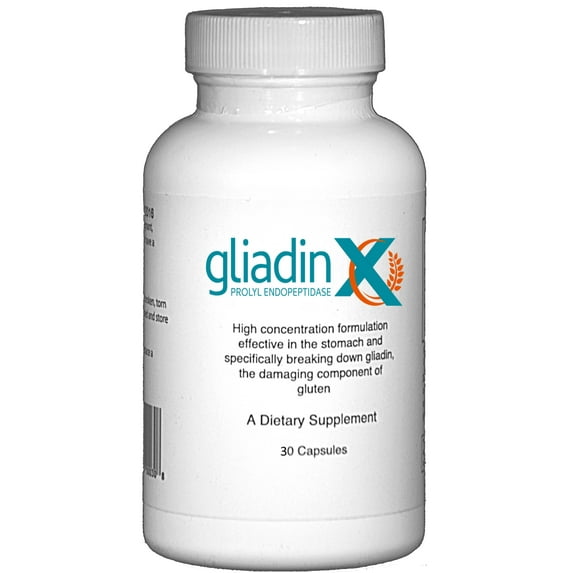 GliadinX - 30 Capsules - Scientifically proven to break down gluten - Contains highest concentration of active ingredients