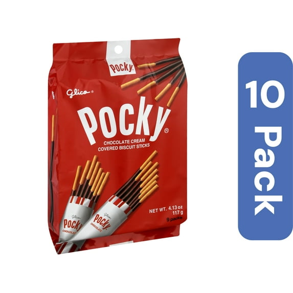 Glico Candy Pocky Chocolate 3.81 oz (Pack Of 10)