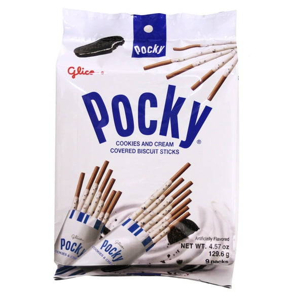 Glico Cookies and Cream Covered Biscuit Sticks, 4.57 oz (Pack of 5)