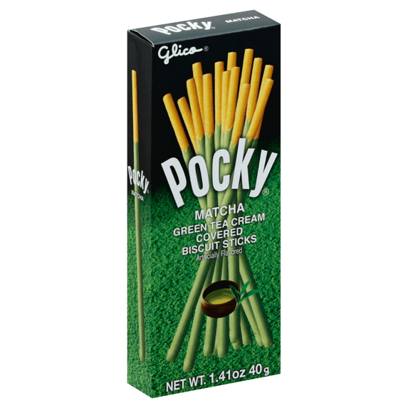 Glico Matcha Green Tea Pocky, 2.47 oz [Pack of 10