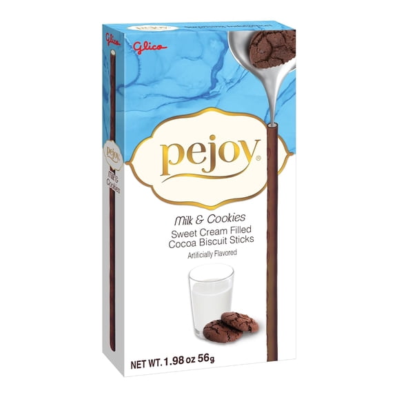 (2CT)Glico Pejoy Milk & Cookies Cream Filled Biscuit Sticks 1.98oz/(56g)