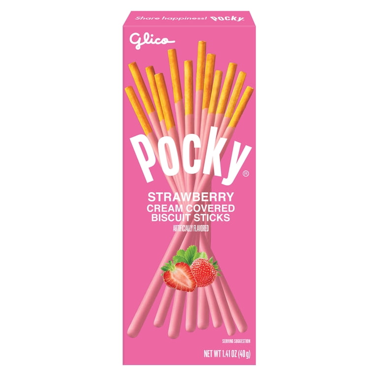 Free Shipping! Glico Pocky Strawberry Biscuit Sticks 1.41 oz