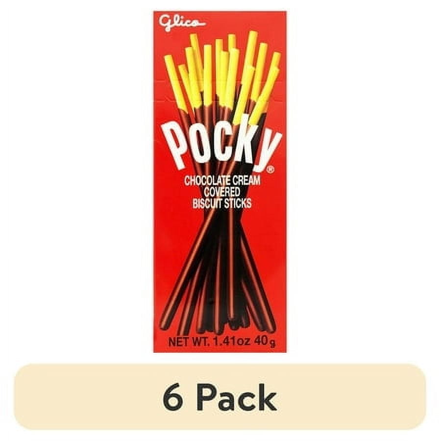 (6 pack) Glico Pocky Chocolate Covered Biscuit Sti