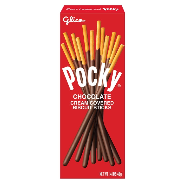 Pocky, Chocolate Covered Biscuit Sticks, 1.41 oz, Crunchy snack