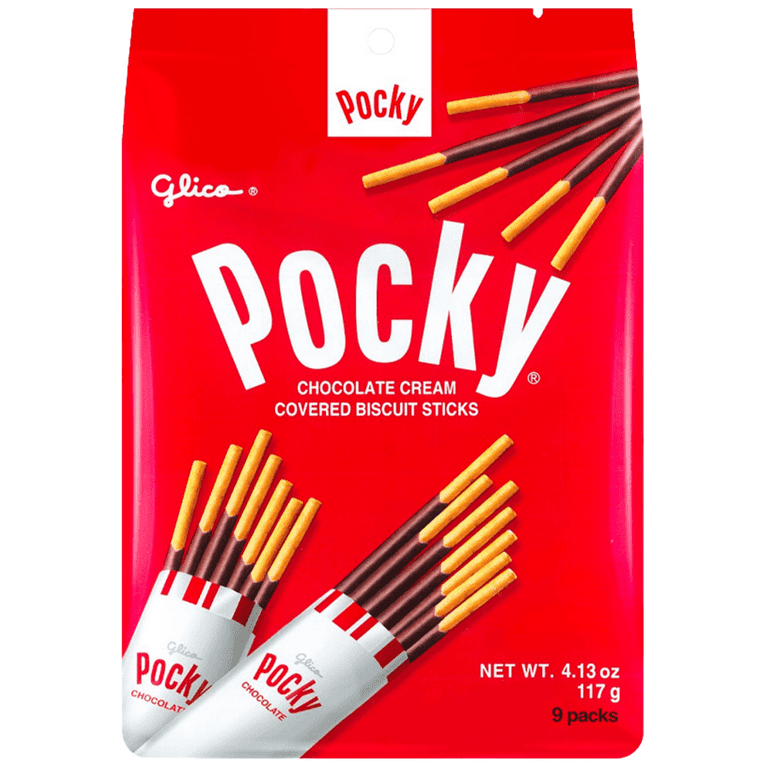 Glico Pocky Chocolate Covered Biscuit Sticks, 9-Piece Family Pack