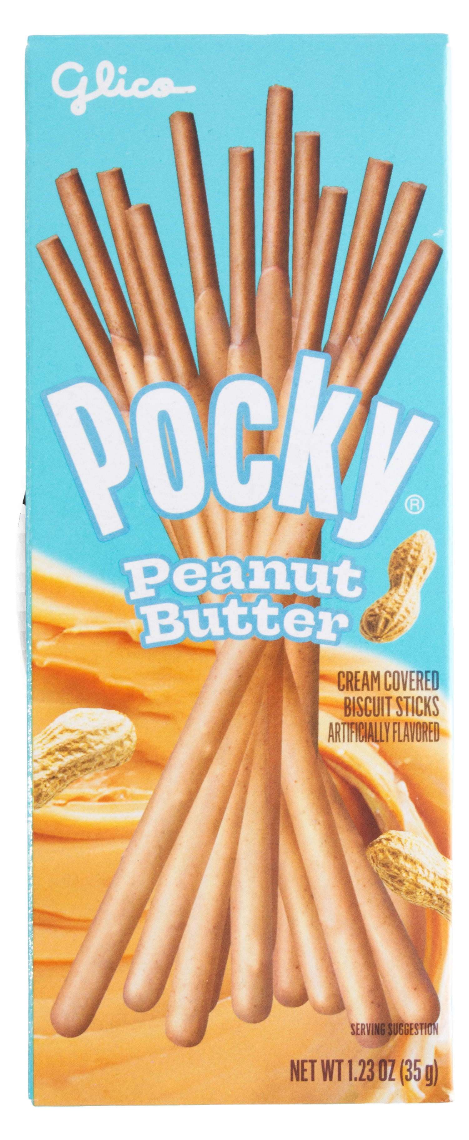 Glico Pocky Peanut Butter Cream Covered Biscit Sticks, 1.23 OZ