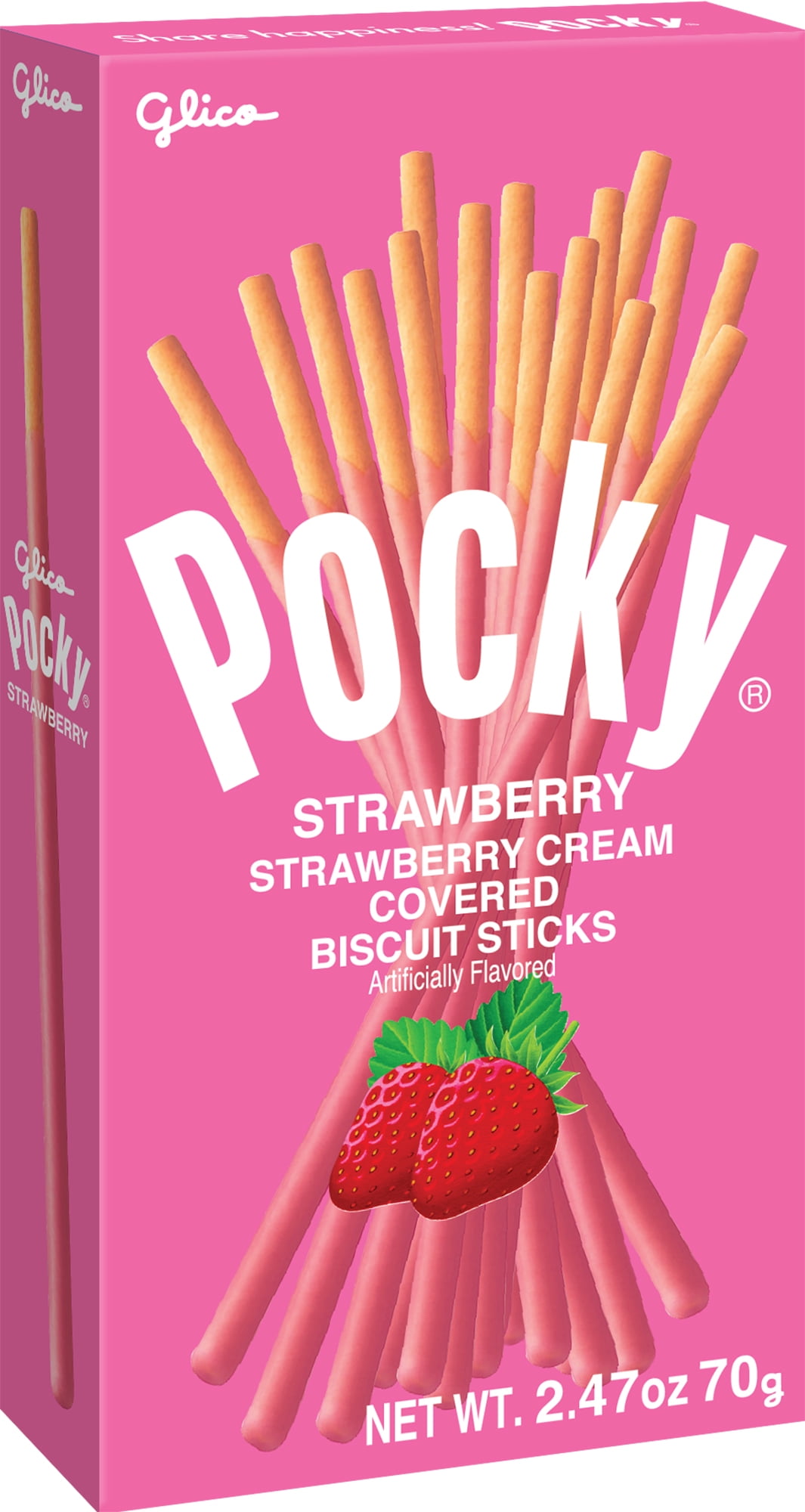 Glico Pocky Sticks, Strawberry Cream, 2.47 oz (70 g) Box