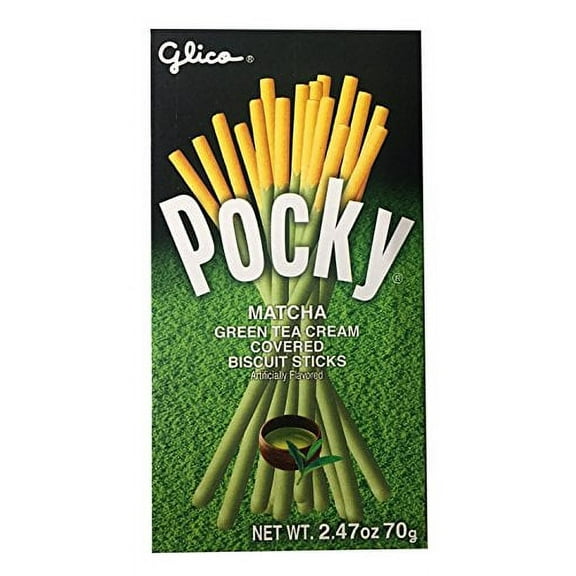 Glico Pocky with Green Tea Matcha Cream Biscuit Sticks 2.47 oz per Pack (1 Pack)