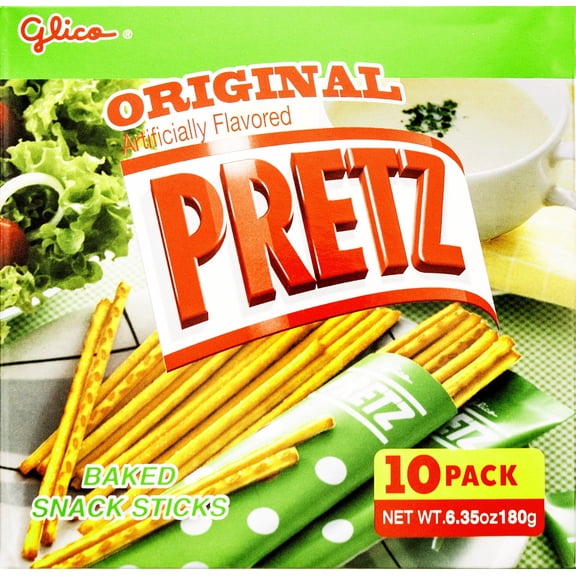 Glico Pretz Original Baked Snack Sticks, 10 Count, 6.35 oz