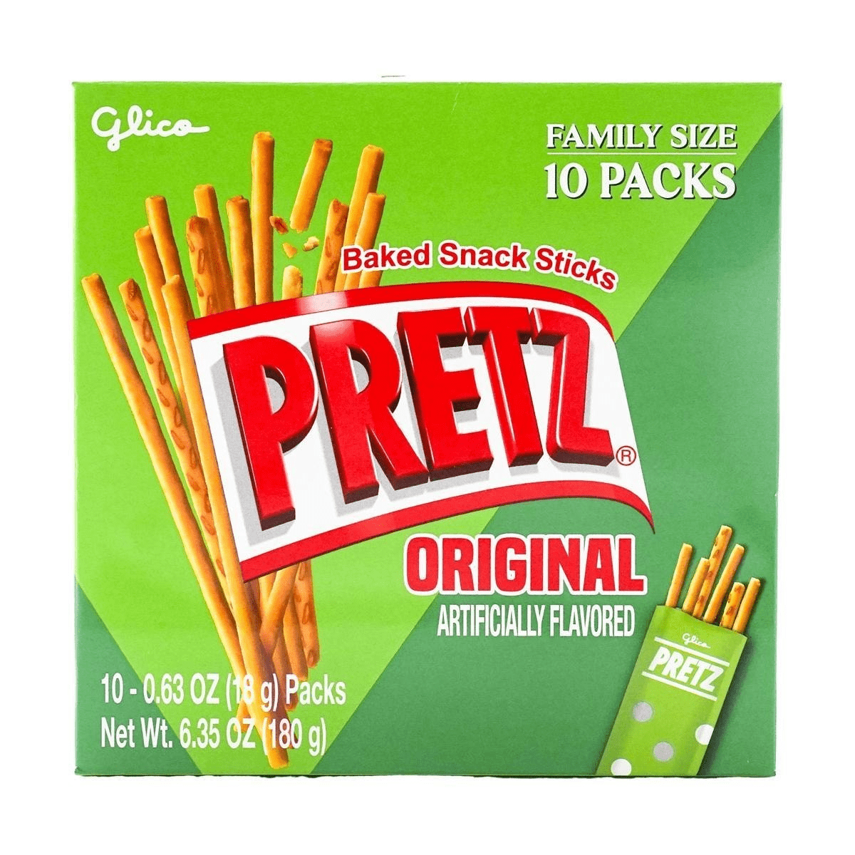 Glico Snack Sticks, 10 Pack Bags, 6.35 oz, Contains Wheat, Milk and Soy