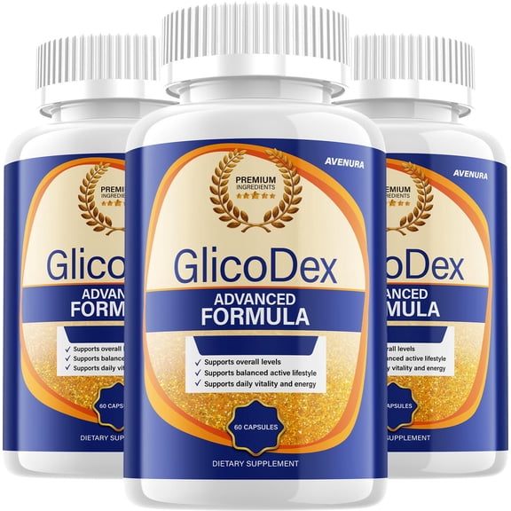 GlicoDex Capsules Glico Dex Natural Blend Advanced Formula for Health Support, 3 Pack, 180 Capsules