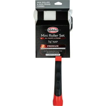 Glidden 4 x 3/8" Mini Woven Plus Interior/Exterior Paint Roller Cover with Frame