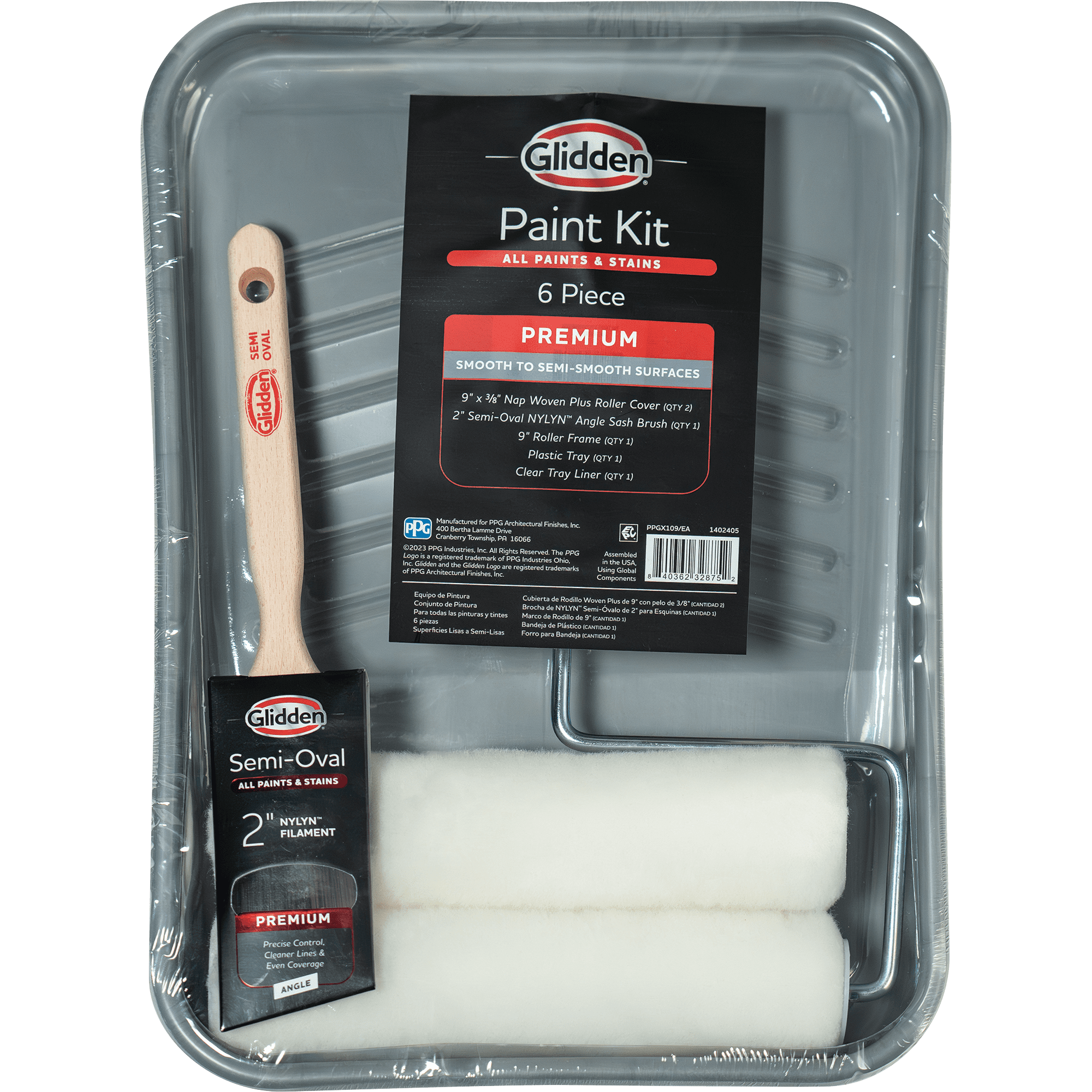 Glidden 6 Piece Premium Paint Tray Kit