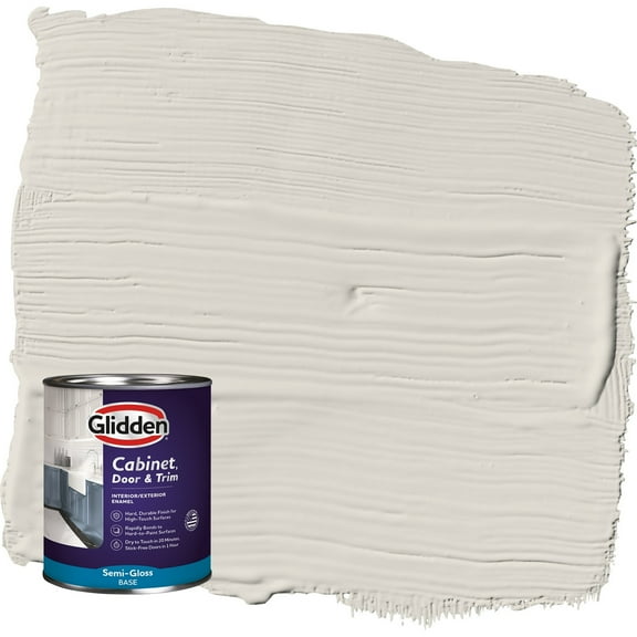 Glidden Cabinet Door and Trim Grab-N-Go Semi Gloss Paint, Silent Smoke, 1 Quart