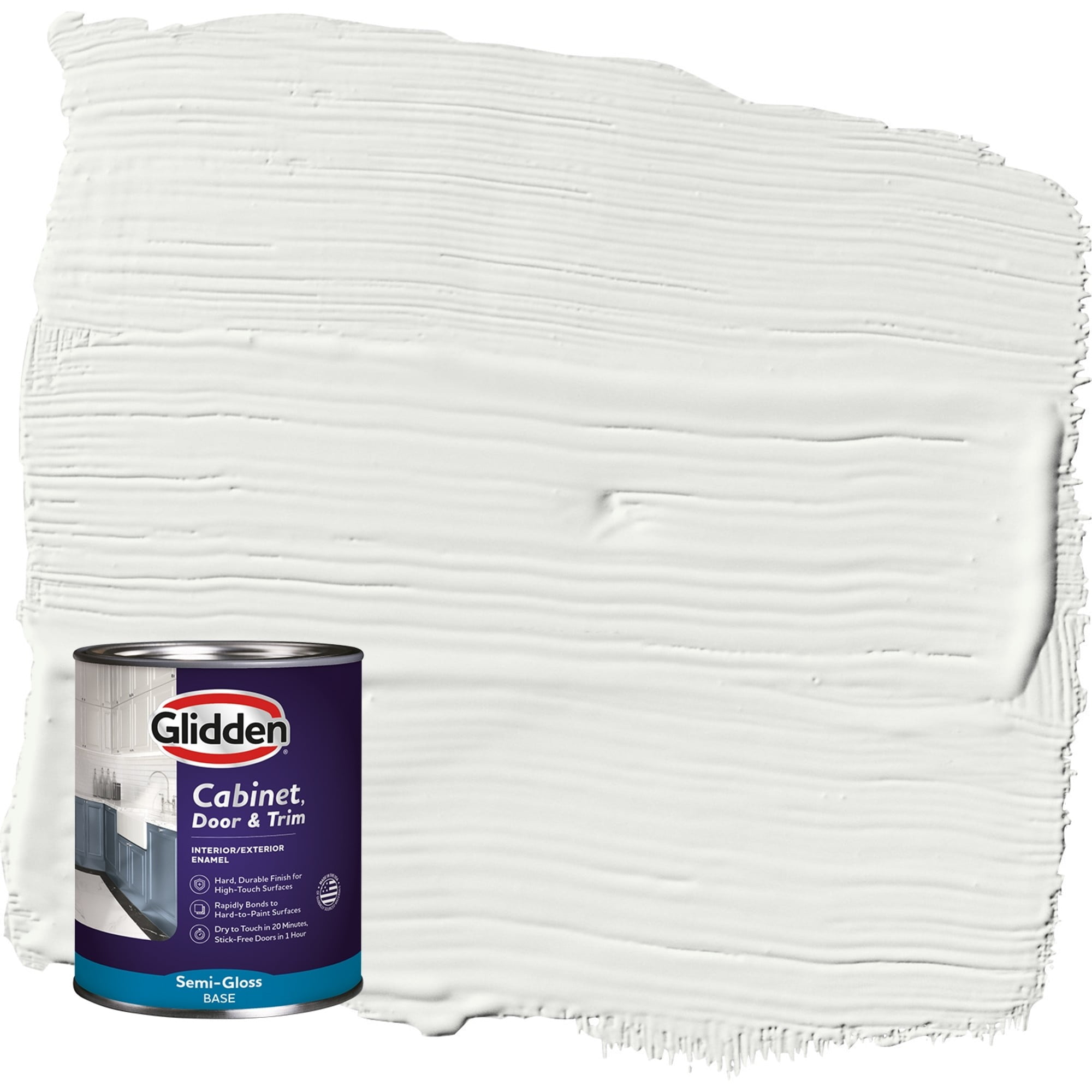Glidden Cabinet Door and Trim Grab-N-Go Semi Gloss Paint, Silent Smoke, 1 Quart, image size:2000x2000