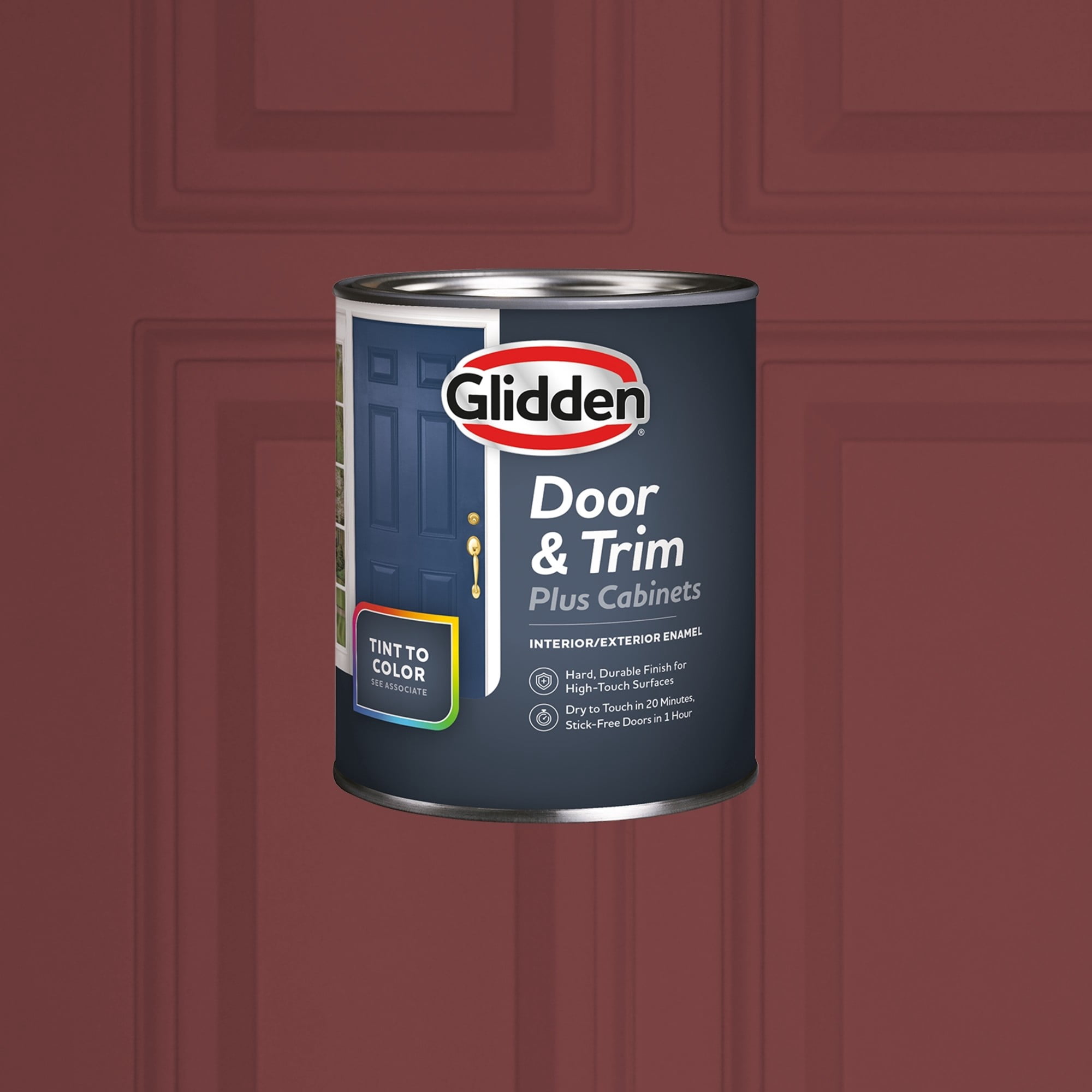 Glidden Cabinet Door and Trim Semi Gloss Paint, Bordeaux, 1 Quart