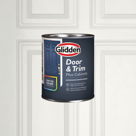 Glidden Cabinet Door and Trim Semi Gloss Paint, Commercial White, 1 Quart