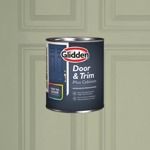 Glidden Cabinet Door and Trim Semi Gloss Paint, Olive Sprig, 1 Quart